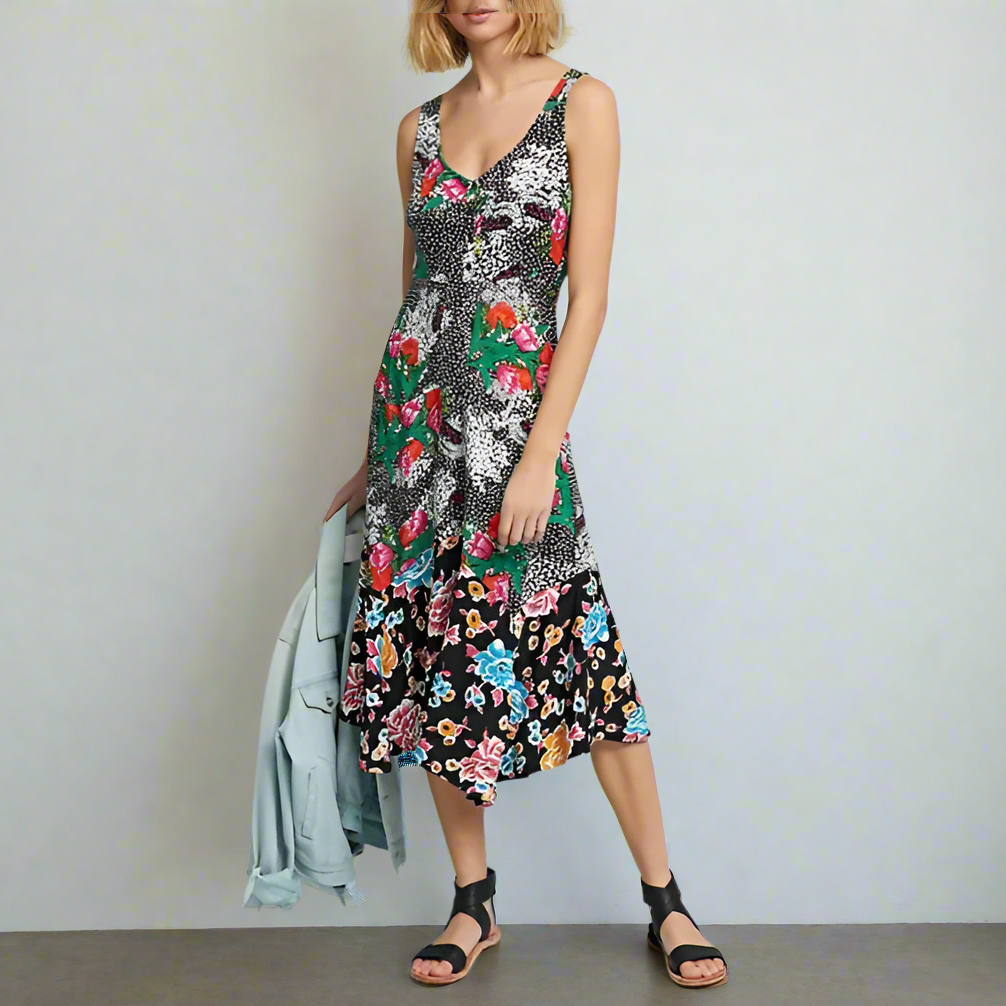 Anthropologie Dress Womens 2 Sleeveless V-Neck Floral A-Line Asymmetri Luxe Fashion Finds Anthropologie Dress Womens 2 Sleeveless V-Neck Floral A-Line Asymmetri Luxe Fashion Finds
