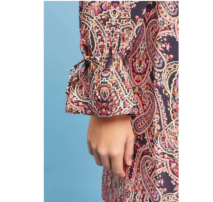 Anthropologie Mini Tunic Dress Small Square Neck Empire Waist Paisley Luxe Fashion Finds Anthropologie Mini Tunic Dress Small Square Neck Empire Waist Paisley Luxe Fashion Finds