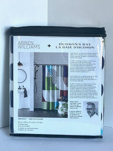 Arren Williams Shower Curtain Cotton Abstract 72x72 Oeko-Tex Multicolor Geometric