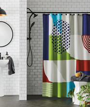 Load image into Gallery viewer, Arren Williams Shower Curtain Cotton Abstract 72x72 Oeko-Tex Multicolor Geometric