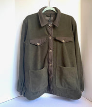 Load image into Gallery viewer, BLANKNYC Jacket Womens Large Green Fleece Shacket Button Shirt Pockets