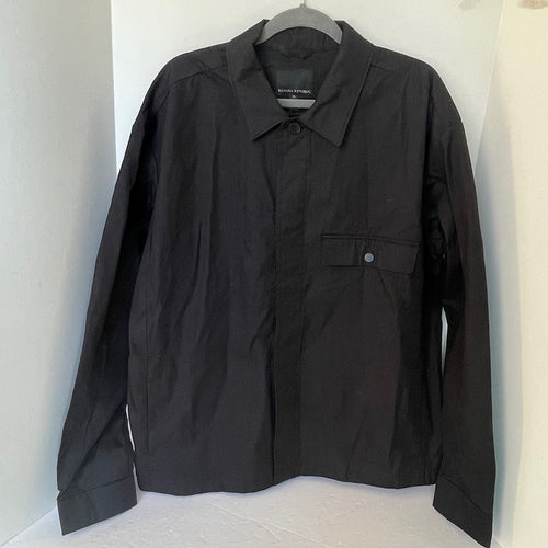 Banana Republic Field Jacket Mens Black XL TALL Water-Resistant Military Button