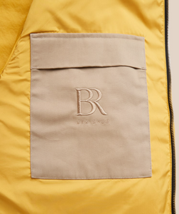 Banana Republic Hooded Nylon Jacket Mens Large Yellow Archives Repellant Pockets