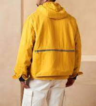 Load image into Gallery viewer, Banana Republic Hooded Nylon Jacket Mens Large Yellow Archives Repellant Pockets