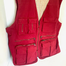 Load image into Gallery viewer, Banana Republic Photographer Vest Mens 2XL Archives Red Twill Pockets Oversized