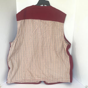 Banana Republic Photographer Vest Mens 2XL Archives Red Twill Pockets Oversized