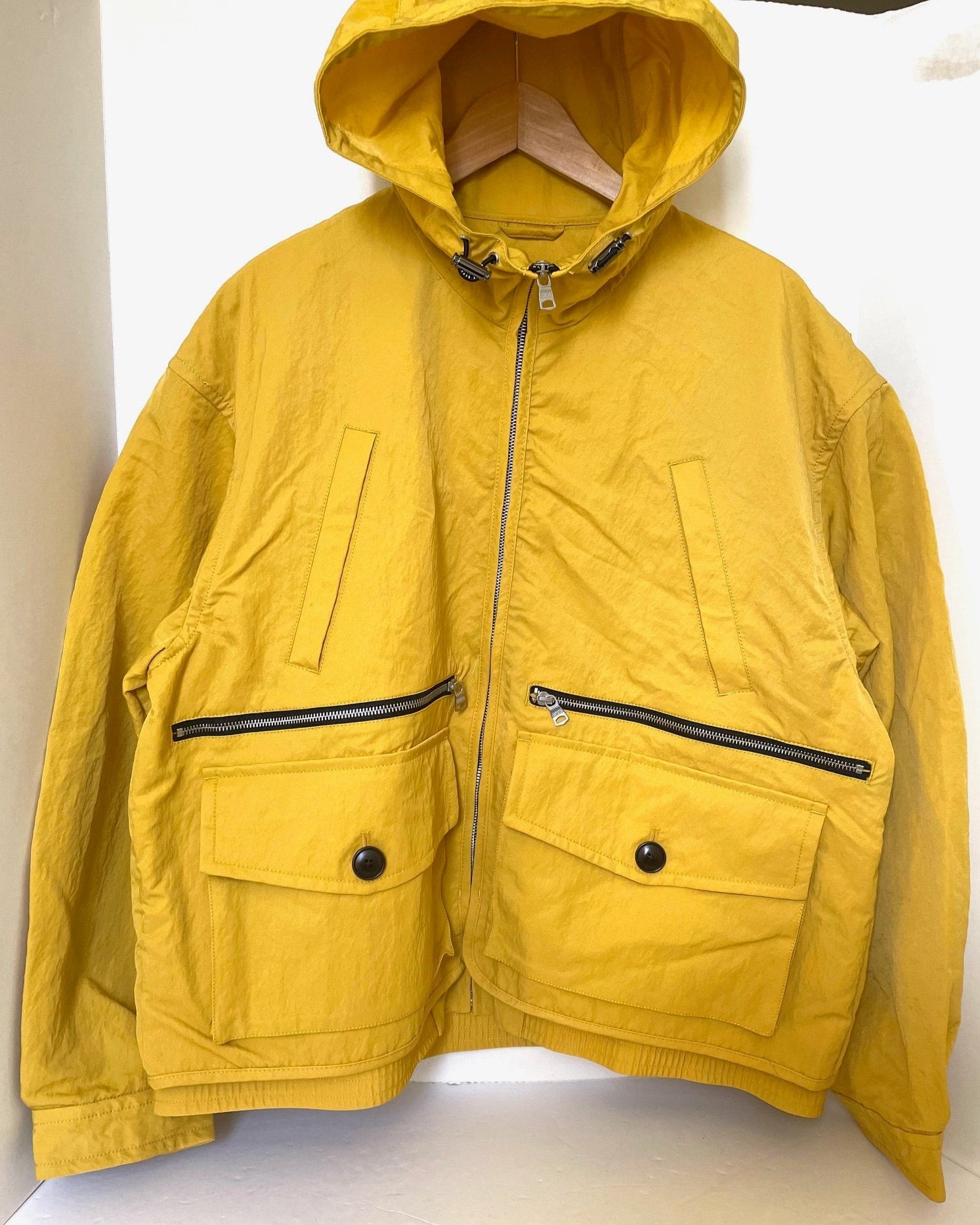 Banana Republic Hooded Fishing Wading Jacket Mens XXL Yellow