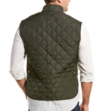 Load image into Gallery viewer, Barbour Lowerdale Gilet Quilted Vest Mens Large Green Stand Collar Pockets