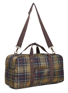 Barbour Torridon Large Holdall Duffle Bag w Shoulder Strap, Nylon Tartan, Unisex