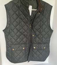 Load image into Gallery viewer, Barbour Lowerdale Gilet Quilted Vest Mens Large Green Stand Collar Pockets