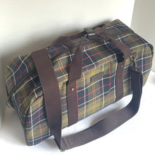 Load image into Gallery viewer, Barbour Torridon Large Holdall Duffel Bag Shoulder Strap, Nylon Tartan Unisex