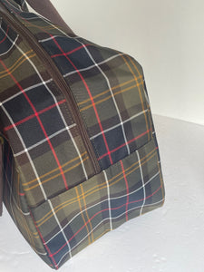 Barbour Torridon Large Holdall Duffel Bag Shoulder Strap, Nylon Tartan Unisex