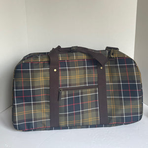 Barbour Torridon Large Holdall Duffel Bag Shoulder Strap, Nylon Tartan Unisex