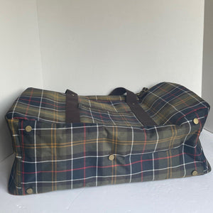 Barbour Torridon Large Holdall Duffel Bag Shoulder Strap, Nylon Tartan Unisex