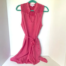 Load image into Gallery viewer, Pink sleeveless dress on a green hanger against a white background