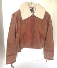 Load image into Gallery viewer, BlankNYC Caramel Sauce Suede Jacket Womens Medium Brown Sherpa Collar