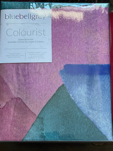 Bluebellgray Queen Duvet Cover Set Cotton 3-Piece Colorist Abstract Watercolor