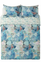 Load image into Gallery viewer, Boutique Queen Duvet Cover Set 3-Piece Cotton Araba Watercolor, Oeko-Tex