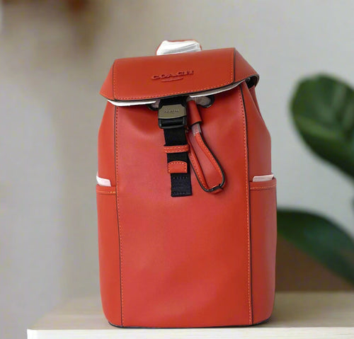 COACHRacerPackLeatherSlingBagBackpackCU111GunmetalDeepOrange_2