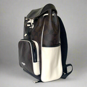 Coach Racer Backpack Walnut Chalk Colorblock Signature Canvas Leather – Luxe Fashion Finds Coach Racer Backpack Walnut Chalk Colorblock Signature Canvas Leather – Luxe Fashion Finds