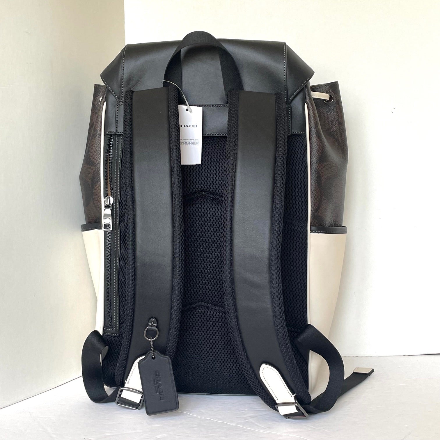 coach chalk backpack COACH Outlet Racer Backpack In Blocked Signature Canvas - Men's Bags