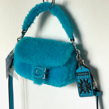 Load image into Gallery viewer, COACH x Lil Nas X Tabby 12 Shearling 2 Way Bag CP940 Montero Blue Crossbody