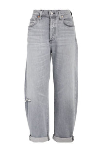 Citizens Of Humanity Dylan Jeans Womens 28 Gray Straight Rolled Crop High Rise
