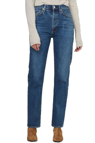 Citizens Of Humanity Daphne Jeans Womens Blue Stovepipe High Rise Straight Leg