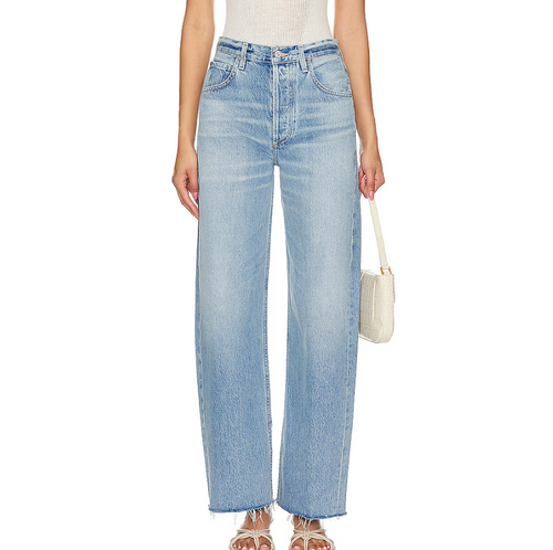 Citizens of Humanity Ayla Split Hem Wide Leg Jeans Womens 30 Button Fly Mojave