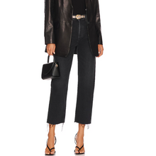 Load image into Gallery viewer, Citizens of Humanity Florence Wide Straight Jeans Womens 31 Black Crop Stormy