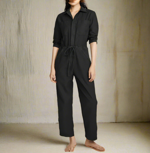 Citizens of Humanity Frida Slouchy Jumpsuit Womens Small Olive Straight Crop