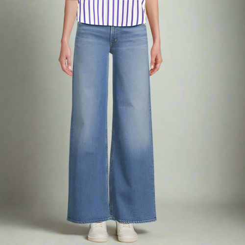 Citizens of Humanity Loli Mid-Rise Baggy Jeans Womens 29 Blue Wide Leg