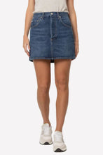 Load image into Gallery viewer, Citizens of Humanity Eden Denim Mini Skirt A-Line Blue Notions Organic Cotton