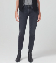 Load image into Gallery viewer, Citizens of Humanity Ella Slim Crop Jeans Womens 28 Black Midrise Film Noir