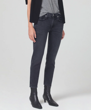 Load image into Gallery viewer, Citizens of Humanity Ella Slim Crop Jeans Womens 28 Black Midrise Film Noir