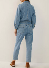 Load image into Gallery viewer, Citizens of Humanity Willa Denim Utility Jumpsuit Small Blue Tapered Leg Relaxed