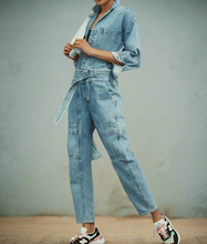 Load image into Gallery viewer, Citizens of Humanity Willa Denim Utility Jumpsuit Small Blue Tapered Leg Relaxed