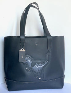 Coach 1941 Gotham Tote Rexy Black Large Leather Carry-All Shoulder Bag 11087