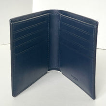 Load image into Gallery viewer, Blue leather wallet on a white background
