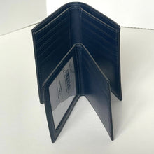 Load image into Gallery viewer, Blue wallet open on a white background