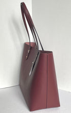 Load image into Gallery viewer, Coach 72673 Town Tote Red Wine Leather Large Shoulder Bag Pebbled Gold