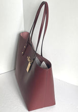 Load image into Gallery viewer, Coach 72673 Town Tote Red Wine Leather Large Shoulder Bag Pebbled Gold