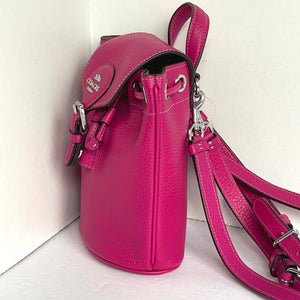 Coach Amelia Convertible Backpack CL408 Pink Cerise Leather Mini Crossbody