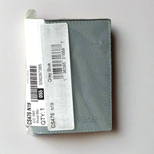 Load image into Gallery viewer, CoachBifoldCardCaseWalletMensGrayPebbledLeatherSlimCS476_6