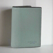 Load image into Gallery viewer, CoachBifoldCardCaseWalletMensGrayPebbledLeatherSlimCS476_2