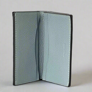 CoachBifoldCardCaseWalletMensGrayPebbledLeatherSlimCS476_2