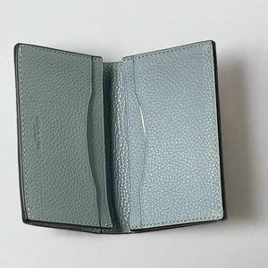 CoachBifoldCardCaseWalletMensGrayPebbledLeatherSlimCS476_4