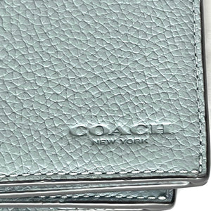 CoachBifoldCardCaseWalletMensGrayPebbledLeatherSlimCS476_6