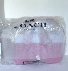 Coach Bow Bag Quilted Top Handle Crossbody Pink Leather Small Bag CU860