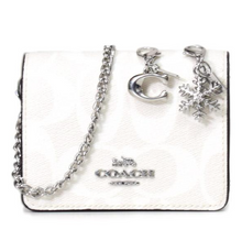 Load image into Gallery viewer, Coach Boxed Mini Wallet On A Chain with Charms Signature Canvas CN990 Box